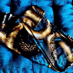 Blackmilk XL HW Leggings Teal Bath Kraken